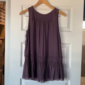 Theory silk peplum top